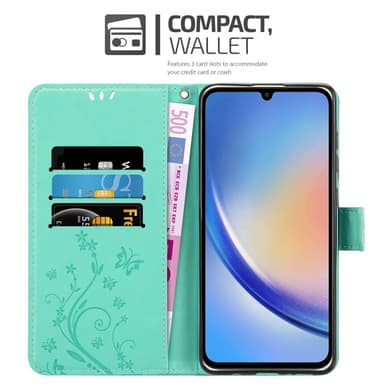 Samsung Galaxy A34 5G Plånboksfodral Skal (Turkos)