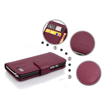 Skal HTC Desire 600 Plånboksfodral (Lila)