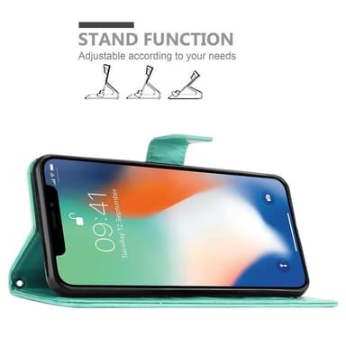iPhone XS MAX Plånboksfodral Skal (Turkos)