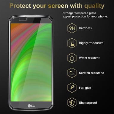 LG K10 2016 Skyddsglas Skyddsfilm Skärmskydd