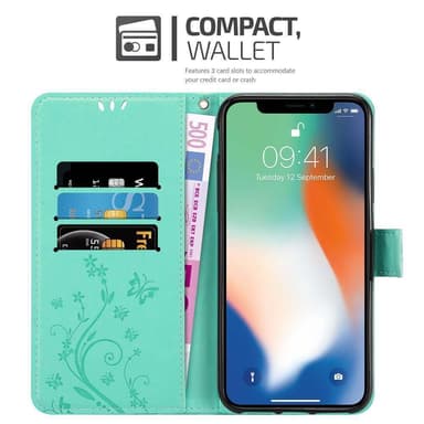 iPhone XS MAX Plånboksfodral Skal (Turkos)