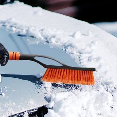 2-i-1 Isskrapa Snöborste (Orange - Svart)