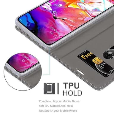 Samsung Galaxy A70 / A70s Plånboksfodral Skal (Grå)
