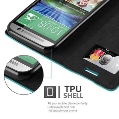 HTC ONE M8 Skal Fodral Case (Turkos)