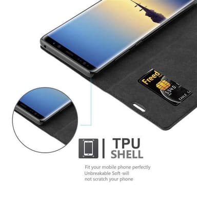 Samsung Galaxy NOTE 8 Skal Fodral Case (Svart)
