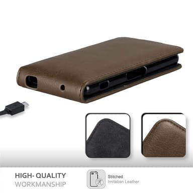 Sony Xperia Z3 COMPACT Flipfodral Skal (Brun)