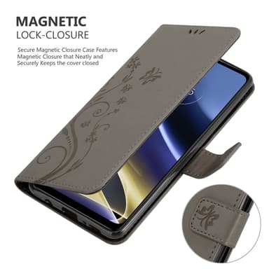 Motorola MOTO G51 5G Plånboksfodral Skal (Grå)
