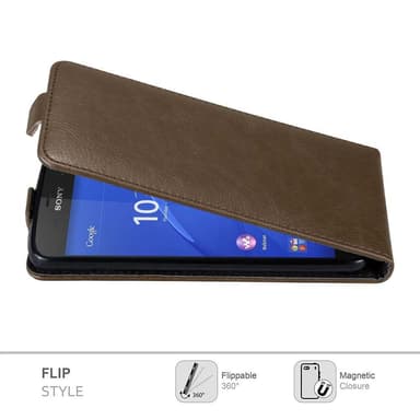Sony Xperia Z3 COMPACT Flipfodral Skal (Brun)