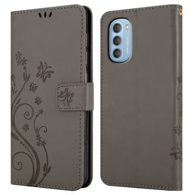 Motorola MOTO G51 5G Plånboksfodral Skal (Grå)