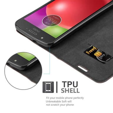 Motorola MOTO E4 Skal Fodral Case (Brun)