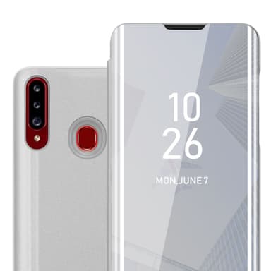 Samsung Galaxy A20s Plånboksfodral Skal (Silver)
