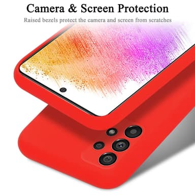 Samsung Galaxy A73 5G Skal Fodral Case (Röd)