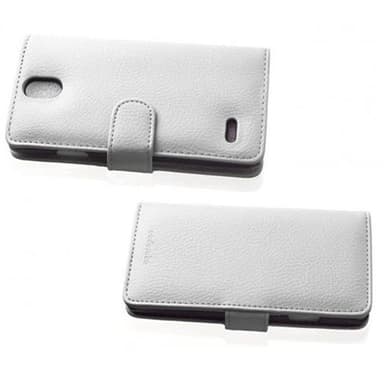 Skal Huawei ASCEND G610 Plånboksfodral (Vit)