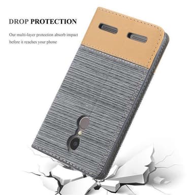Lenovo K6 / K6 POWER Plånboksfodral Skal (Grå)