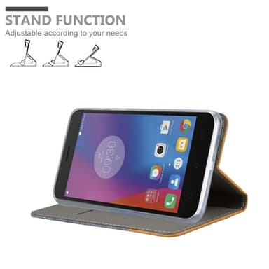 Lenovo K6 / K6 POWER Plånboksfodral Skal (Grå)