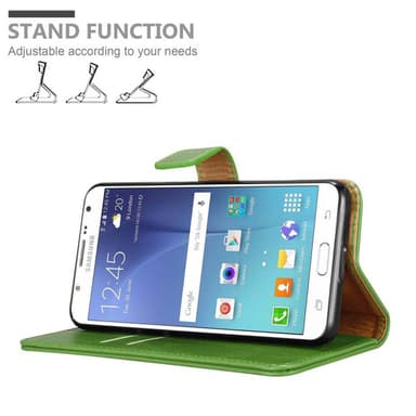 Samsung Galaxy J7 2015 Plånboksfodral Skal (Grön)