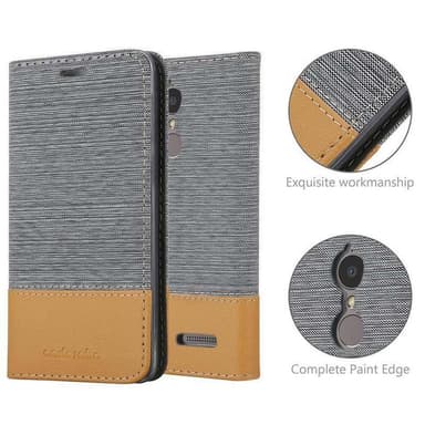 Lenovo K6 / K6 POWER Plånboksfodral Skal (Grå)