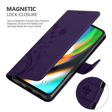 Motorola MOTO G9 PLUS Plånboksfodral Skal (Lila)