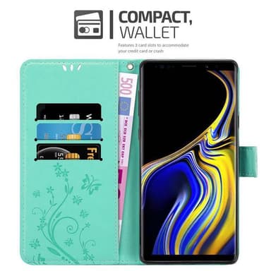 Samsung Galaxy NOTE 9 Plånboksfodral Skal (Turkos)