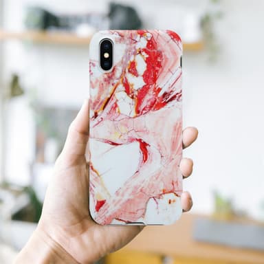 iPhone X / XS Plånboksfodral Skal (Rosa)