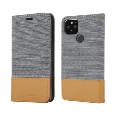 Google PIXEL 5 Plånboksfodral Skal (Grå)