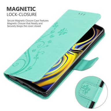 Samsung Galaxy NOTE 9 Plånboksfodral Skal (Turkos)
