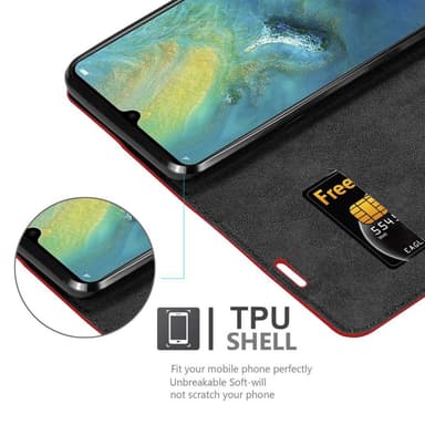 Huawei MATE 20 X Skal Fodral Case (Röd)