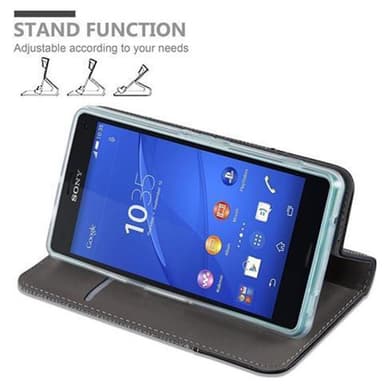 Sony Xperia Z3 COMPACT Plånboksfodral Skal (Grå)
