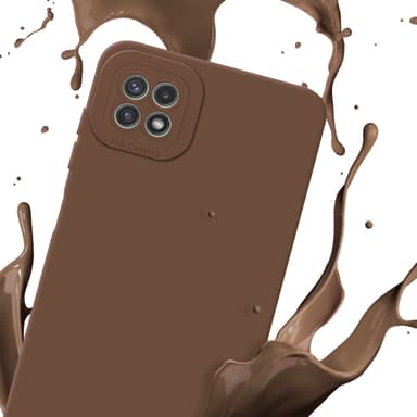 Samsung Galaxy A22 5G Skal Fodral Case (Brun)