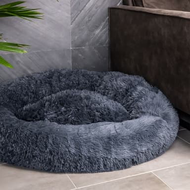 Hundbädd Kattbäddskudde Hund Katt Soffa 100cm (mörkgrå)