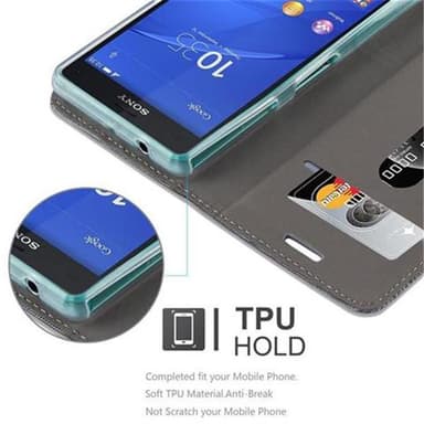 Sony Xperia Z3 COMPACT Plånboksfodral Skal (Grå)