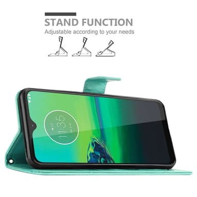 Motorola MOTO G8 Plånboksfodral Skal (Turkos)