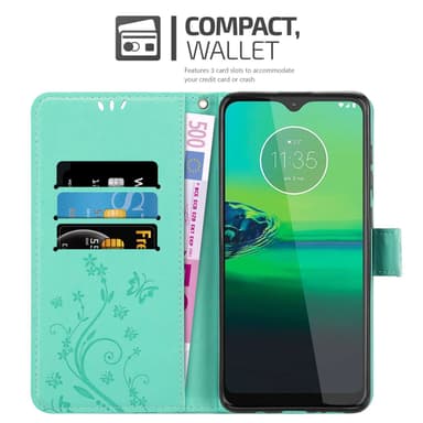 Motorola MOTO G8 Plånboksfodral Skal (Turkos)