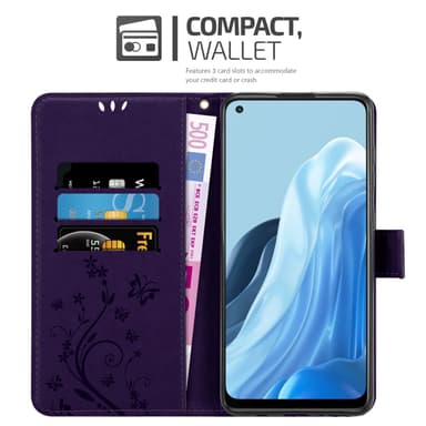 Oppo FIND X5 LITE / Reno7 5G Plånboksfodral Skal (Lila)