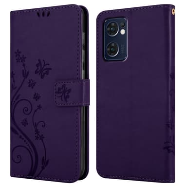 Oppo FIND X5 LITE / Reno7 5G Plånboksfodral Skal (Lila)