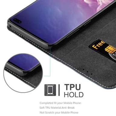 Samsung Galaxy S10 PLUS Skal Fodral Case (Blå)