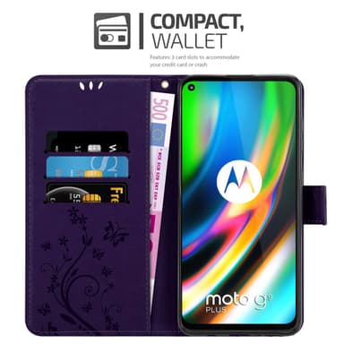Motorola MOTO G9 PLUS Plånboksfodral Skal (Lila)