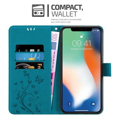iPhone XS MAX Plånboksfodral Skal (Blå)