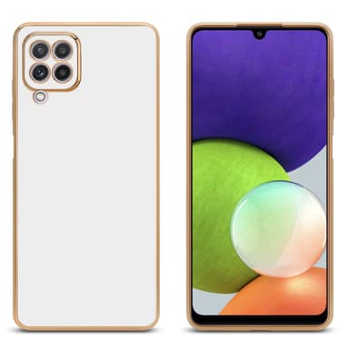 Samsung Galaxy M22 / M32 4G Skal Fodral Case (Vit)