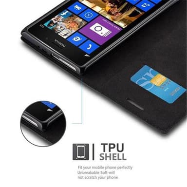 Nokia Lumia 925 Skal Fodral Case (Svart)