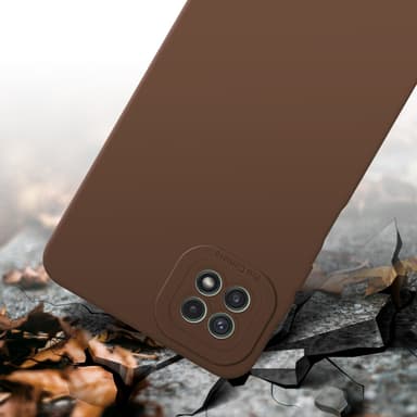 Samsung Galaxy A22 5G Skal Fodral Case (Brun)