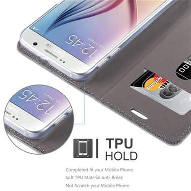 Samsung Galaxy S6 Plånboksfodral Skal (Grå)