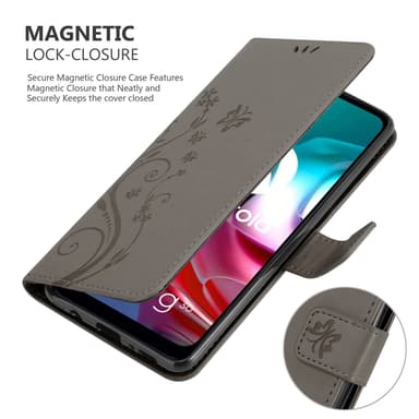 Motorola MOTO G10 / G30 Plånboksfodral Skal (Grå)