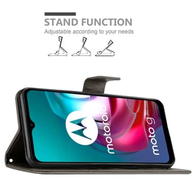 Motorola MOTO G10 / G30 Plånboksfodral Skal (Grå)