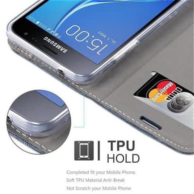 Samsung Galaxy J3 2016 Plånboksfodral Skal (Blå)