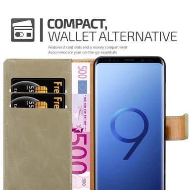 Samsung Galaxy S9 PLUS Plånboksfodral Skal (Brun)