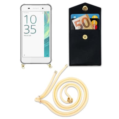 Sony Xperia E5 Skal Fodral Kedja (Gul)