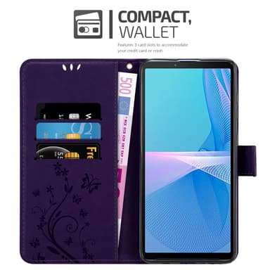 Sony Xperia 10 III Plånboksfodral Skal (Lila)