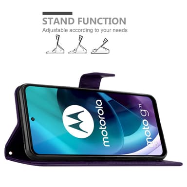 Motorola MOTO G71 5G Plånboksfodral Skal (Lila)