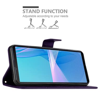 Sony Xperia 10 III Plånboksfodral Skal (Lila)